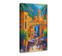 Harar Ethiopia Travel Poster Canvas Poster Wall Art Decor Print Picture Paintings for Living Room Bedroom Decoration 20x30inch(50x75cm)