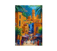 Harar Ethiopia Travel Poster Canvas Poster Wall Art Decor Print Picture Paintings for Living Room Bedroom Decoration 12x18inch(30x45cm)