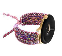HARAVAL Boho Braided Band Compatible with Google Pixel Watch 4 3 41mm/Pixel Watch 2 1 Band Women, Woven Friendship Bracelet Handmade Beaded Adjustable Strap for Google Smartwatch, Purple