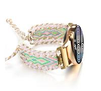 HARAVAL Boho Braided Band Compatible with Samsung Galaxy Watch 8/7/Fe/6/5/4 Band 40 44mm Women, 20mm Woven Friendship Bracelet Strap for Galaxy Watch 8 Classic 6 4 Classic 43mm 47mm 42mm 46mm/Watch 5