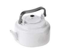 harayaa 1/12 Miniature Tea Kettle, Mini Tea Pot Model, Pretend Play Kitchen Accessory, Mini Water Boiler for Fairy Garden, White