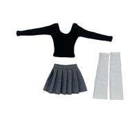 harayaa 1:6 Scale Women Tube Top Long Sleeve Handmade Doll Apparel Accessories Action Figure Clothing for 12inch Action Figure , black