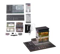 harayaa 1/64 Parking Lot Scene Display Two Parking Scenery Home Decoration Building Model for Gifting Layout Collections