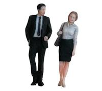 harayaa 1:64 Scale People Figures Office Clerk with Formal Suit Resin Photography Prop DIY Scene People Figurines Miniature Scene, Style A
