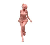 harayaa 1/64 Scale Swimsuit Girl Model Photo Prop Role Play Tiny People Model for Micro Landscape Layout, Unpainted