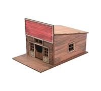 harayaa 1/72 Scale Building Model Kit Miniature Town Scene Model Diorama Unfinished Wood Paintable DIY Scenery Layout 3D Wooden Puzzles for Enthusiasts, Bar