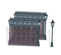 harayaa 1:87 Pole Light HO Scale DIY Accessory Pretend Play Miniature Outdoor Lighting Model Railway Train Lamp for Life Scene, 60pcs