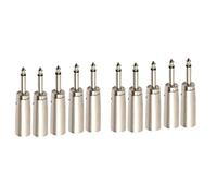 harayaa 10Pc XLR Male to 1/4 '' Adapter Socket 6.35mm Stereo Music Piece