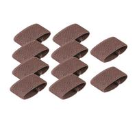 harayaa 10Pcs Elastic Belt Keepers Belt Holder Band Webbing Loop Hiking Nylon Webbing Holder Strap Keepers for Backpacks Belt Rings, Coffee