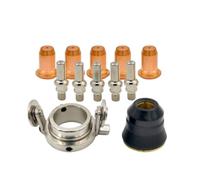 harayaa 12 Pieces Cutting Nozzles Accessory Bundle Torch Nozzles Electrodes Cap Guide Wheel Parts for Secure Threaded Fit and Quick Replacement Suitable for