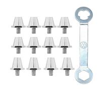 harayaa 12Pcs Football Boot Spikes Football Cleats Universal Rugby Studs Turf Track Spikes Soccer Shoe Studs for Competition Sports, 11mm 13mm, Silver with Wrench