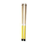 harayaa 2 Pieces Bamboo Sticks, 40.5cm Length Dowel Drum Sticks, Create Light Sound for Folk Small Performances Percussion Rock Band, Yellow