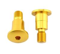 harayaa 2 Pieces Motorbike Bar End Mirror Adapter M16 Thread Accessories Aluminum Alloy CNC Process, Golden