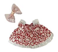 harayaa 2 Pieces Plush Doll Sleeveless Dress Make Your Own Dolls Decoration for Little Girls Photo Props Costumes Doll Clothes , Red