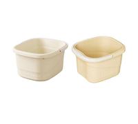 harayaa 2Pcs Feet Washing Tub Foot Soaking Tubs Portable Foot SPA Soak Bathing Tub for Relaxation Home Use Pedicure Adults, Without Lid