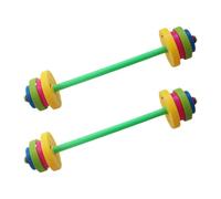 harayaa 2Pcs Kids Dumbbells Set Exercise Toy Nursery Playset for Ages 4-7 Years Old Fitness Dumbbell Kindergarten Children Barbell, 2 Long