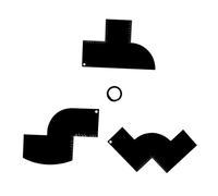 harayaa 3x Enhancement Card for Barbers Line up Tool Easy to Black Reusable Hair Styling Template Hairline Maker Guide