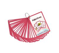 harayaa 48 Pieces Adjective English-Learning Flashcards Educational Laminated Vocabulary Flashcards with Easy to Organize for Kids, Parents