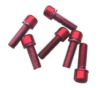harayaa 6 Pieces Bike Disc Brake Caliper Screw Mountain Bike Handlebar Disc Brake Screw Replacement Bike Accessories Carbon Steel Li, Red