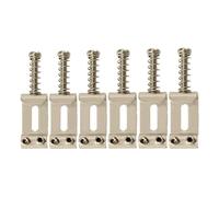 harayaa 6x Guitar Saddles Directly Replace Instrument Spare Parts 35mm Hardware Solid Metal Electric Guitar Bridge Saddles Standard, Silver