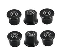 harayaa 6x Rolling Seat Trolley Wheels Sliding Seat Bracket Roller Lightweight Sport for Home Gym Fitness Machine Parts Replace