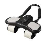harayaa Abdominal Exercise Wheel Core Roller Wheel Elbow Support With Automatic Return And Comfort Grip For Guided Rolling To Train Midsection Shoulders And, Black, Black