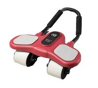 harayaa Abdominal Exercise Wheel Core Roller Wheel Elbow Support With Automatic Return And Comfort Grip For Guided Rolling To Train Midsection Shoulders And, Red, Red