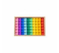 harayaa Acrylic Block Creative Construction Building Cube Educational Toy Sensory Exploration Fine Motor Skill Development Translucent Suitable for Preschool, 60 PC High Transp A