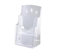 harayaa Acrylic Brochure Holder Countertop Organizer Clear Table Stand Flyer Holder for Magazines Menu Reception Restaurant Hotel, A6 2 Tier