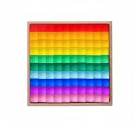 harayaa Acrylic Building Blocks Transparent Construction Pieces Stacking Cubes Colorful Learning Toy Material for Sensory Development Suitable for Home Playroom Children