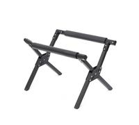 harayaa Adjustable Stand Outdoor Holder Folding Ice Chest Stand Bucket Rack With X Shaped Frame And Rubber Feet For Stable Setup Suitable for camping hiking, Black, Regular