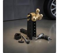 harayaa Adjustable Trailer Hitch Mount Towing Hitch Drop Hitch Carbon Steel Shank With Anti Vibration Pad And Pin for trailer owners fleet vehicles tow rigs, 11 Inch