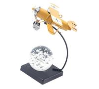 harayaa Airplane Model Plane Sculpture for Space Enthusiasts Decor Desktop Art Ornament for Desktop Office Living Room Table Bedroom, Yellow