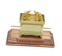 harayaa Ark of The Covenant Metal Religious Statue, Gold Bronze Decor