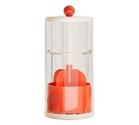 harayaa Auto Rising Makeup Brush Holder Cosmetic Tools Organizer Compact Multipurpose with Lid Beauty Brush Storage for Vanity Home, Creamy red