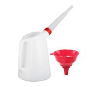 harayaa Automotive Oil Dispenser Oil Jug Measuring Container with Lid and Cap for Industrial, Equipment Motor Home Bikes, 1.2L
