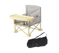 harayaa Baby Seat Booster Baby Dining Seat with Detachable Tray, Non Slip Bottom Folding Booster Feeding Chair for Infants Boys Kids, Gray