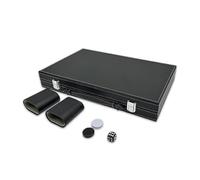 harayaa Backgammon Board Game Set Backgammon Set Portable Case Folding Board With Dice Cups Dice And Checkers Light Beige Playing Surface With Clear Points