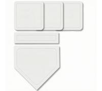 harayaa Baseball Home Plate Rubber Base Flat Training Plate Softball Marker Portable Target With Non Slip Grip suitable for accuracy work pitching tunnels, White