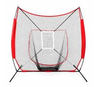 harayaa Baseball Training Net Practice Net Pitching Net Batting Net With Central Target And Strong Support Structure Polyester Mesh With Iron And Fiber Parts
