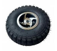 harayaa Beach Wheel Assembly Kit Rubber Nylon for Compact Enhanced Traction Suitable for Yard Fixes Outdoor Hobby Use, Tire With Keyed Hub 19MM Inner Diameter, 52MM Shaft Length, 6MM Keyway