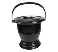 harayaa Bedside Urinal Spittoon with Lid, Bedside Commode Bucket, Potty Urinal Bucket, Portable Bedpan for Women, Men, Bedroom, Black