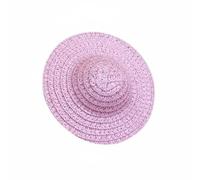 harayaa Bjd Doll Hat Boater Cap Headwear Accessory Miniature Paper Rattan With Smooth Finish For 1/6 Scale 30cm Dolls Suitable for dollhouse decor collection , Pink