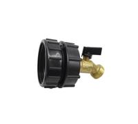 harayaa Brass Faucet Adapter IBC Adapter Tote Tank Adapter Hose Connector Valve Fitting with Heavy Duty Threaded Connector for, 62mm Fine Thread to 3/4 Inch Faucet
