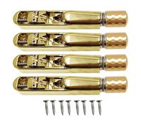 harayaa Bridge And Tailpiece for Electric Guitar Without Tuning Pegs. Guitar Bridge Parts. Practical Musical Instrument Supplies with A, golden 4strings