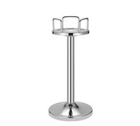 harayaa Bucket Champagne Beverage Ice Stainless Steel Column Round Base For Stability Suitable for home entertainment KTV rooms lounges social gatherings , Silver , Short
