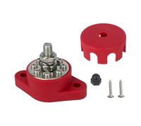 harayaa Bus Bar Power Distribution Block 160A 12VDC DC48V Marine Terminal Block for Truck, Red M10