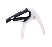 harayaa Capo Acoustic Guitar Capo String Clamp Spring Clamp Curved Arm Compact Design Aluminum Alloy Rubber Build Single Rivet Handheld suitable for live shows lessons, White