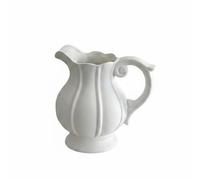 harayaa Ceramic Vase Gourd Decorative Flower Pitcher Jug with Unique Ribbed Design and Glazed Surface Suitable for Entryway Home Decor