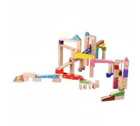 harayaa Children Building Blocks Wooden Marble Run Construction Blocks Maze Track Game With Beech Wood And Glass Marbles For Cognitive Growth And Coordination